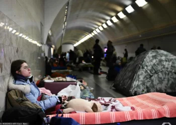 The Kyiv metro Aris Messinis / STF / AFP / Scanpix / LETA