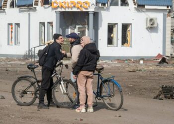 The Ukrainian town of Trostyanets, liberated from the russian invaders
