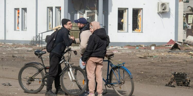 The Ukrainian town of Trostyanets, liberated from the russian invaders