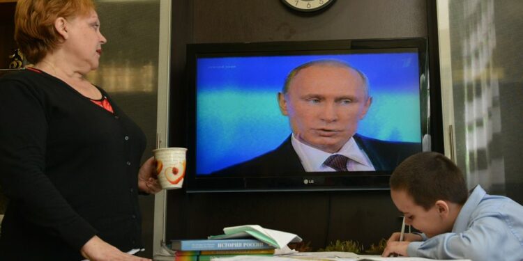 AFP / Russians rely heavily on state-run TV for their news