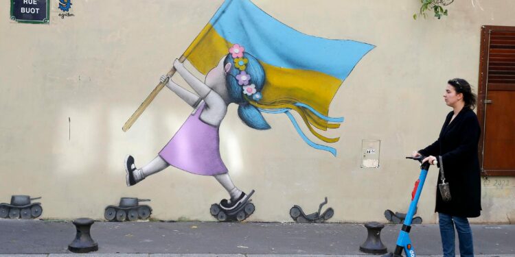 A fresco by the French street artist known as Seth graces the wall of a building in Paris' 13th arrondissement. (Photo by Chesnot) GETTY IMAGES