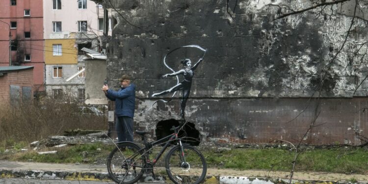 Banksy's Mural in Kiev region /Getty Images